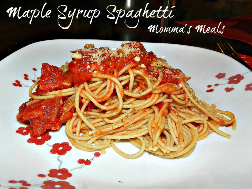 Maple Syrup Spaghetti for SundaySupper Momma's Meals