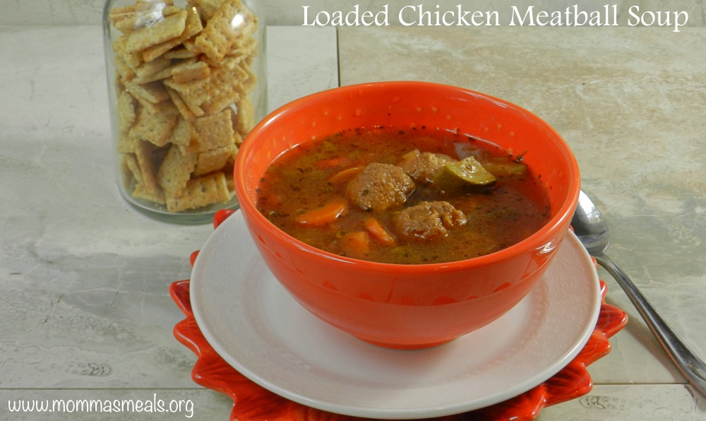 Loaded Chicken Meatball Soup