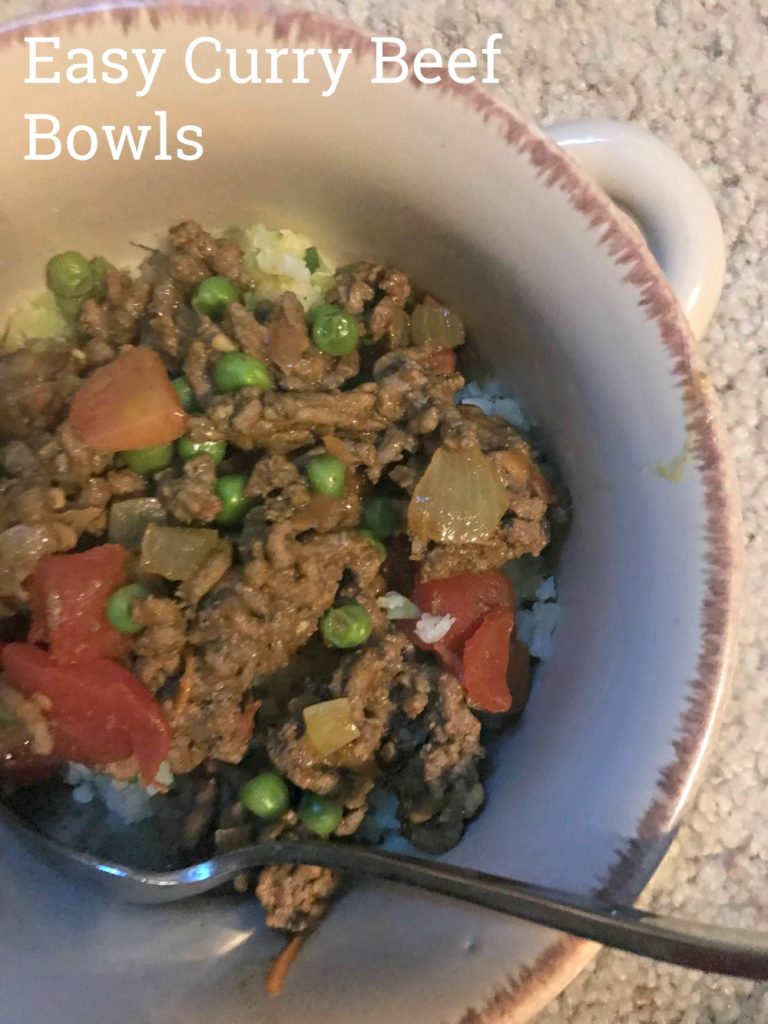 Easy Curry Beef Bowls
